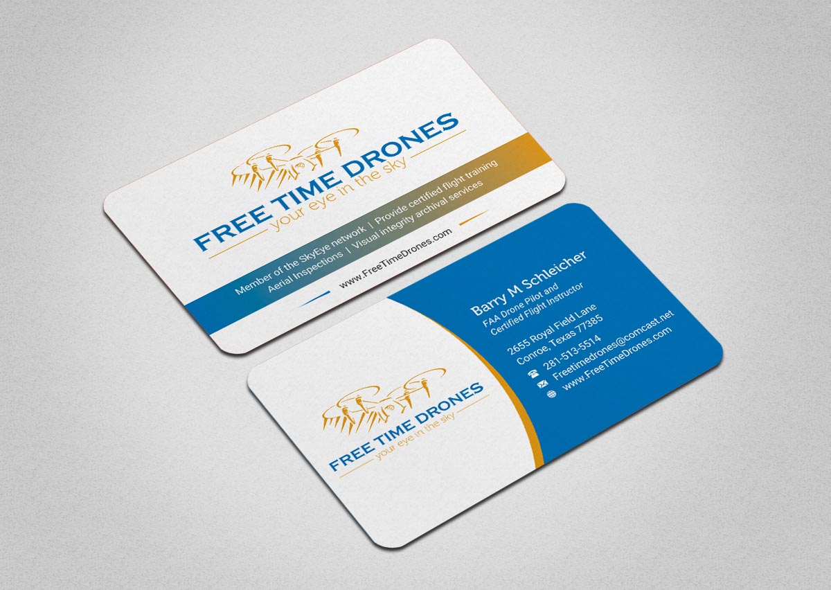 Business Card Design by INDIAN_Ashok for Free Time Drones | Design #19475863