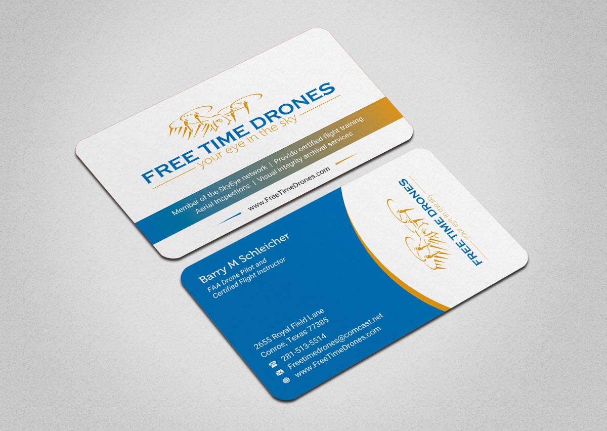 Business Card Design by INDIAN_Ashok for Free Time Drones | Design #19475864