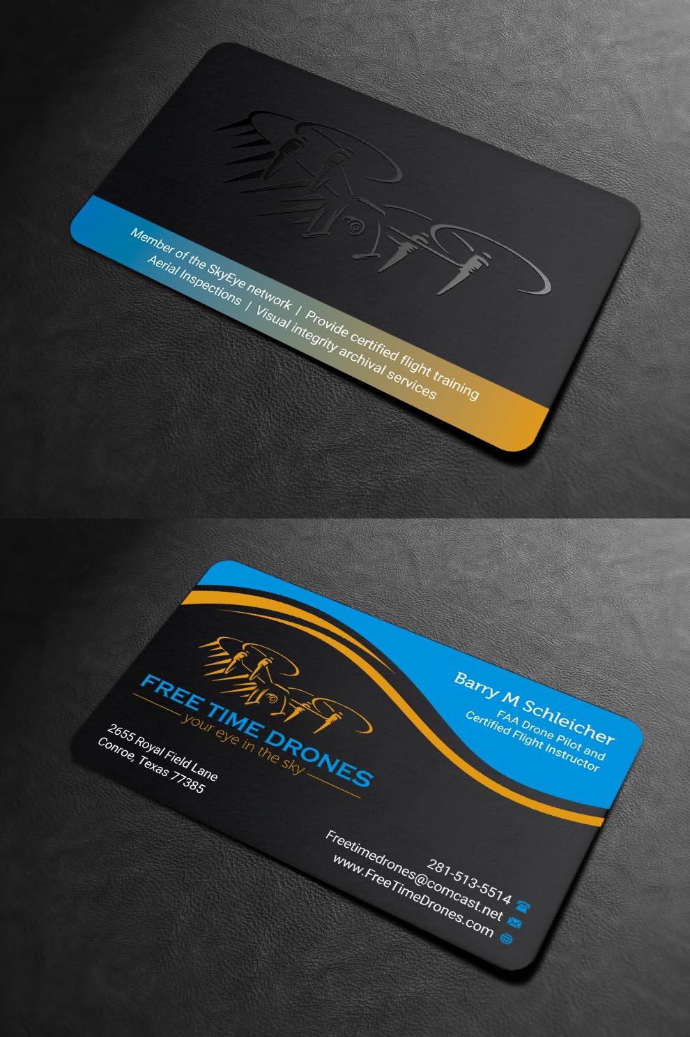 Business Card Design by INDIAN_Ashok for Free Time Drones | Design #19475865