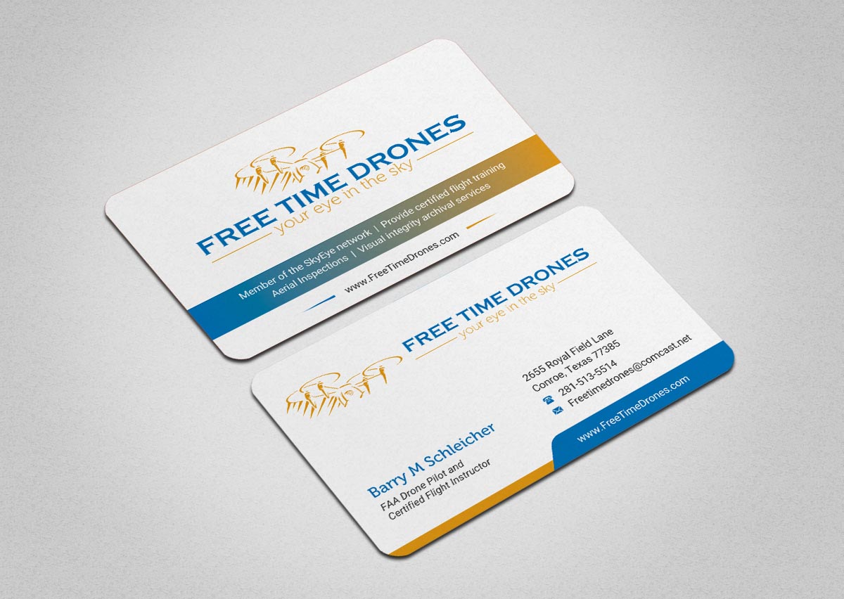 Business Card Design by INDIAN_Ashok for Free Time Drones | Design #19475866