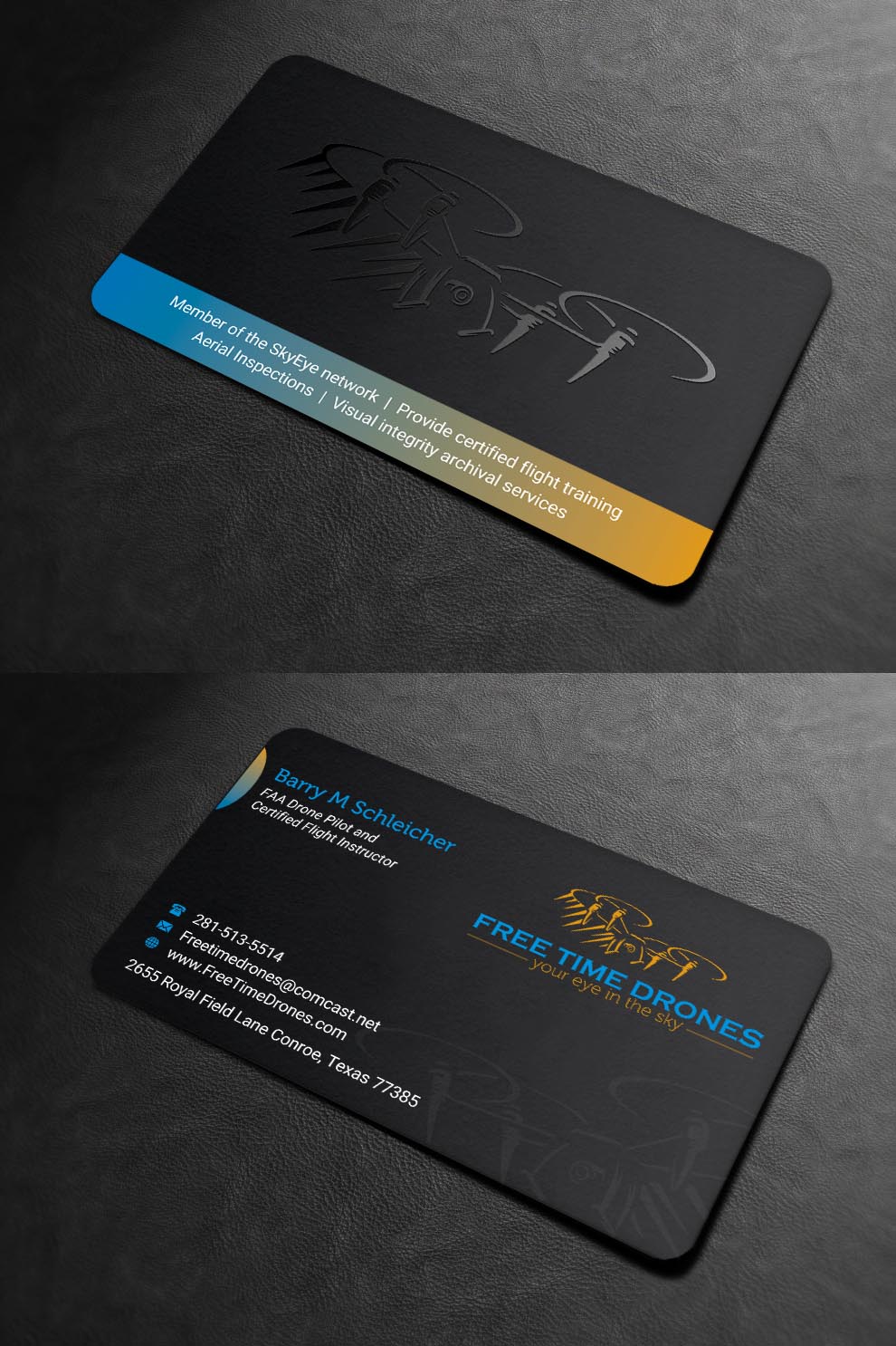 Business Card Design by INDIAN_Ashok for Free Time Drones | Design #19475868