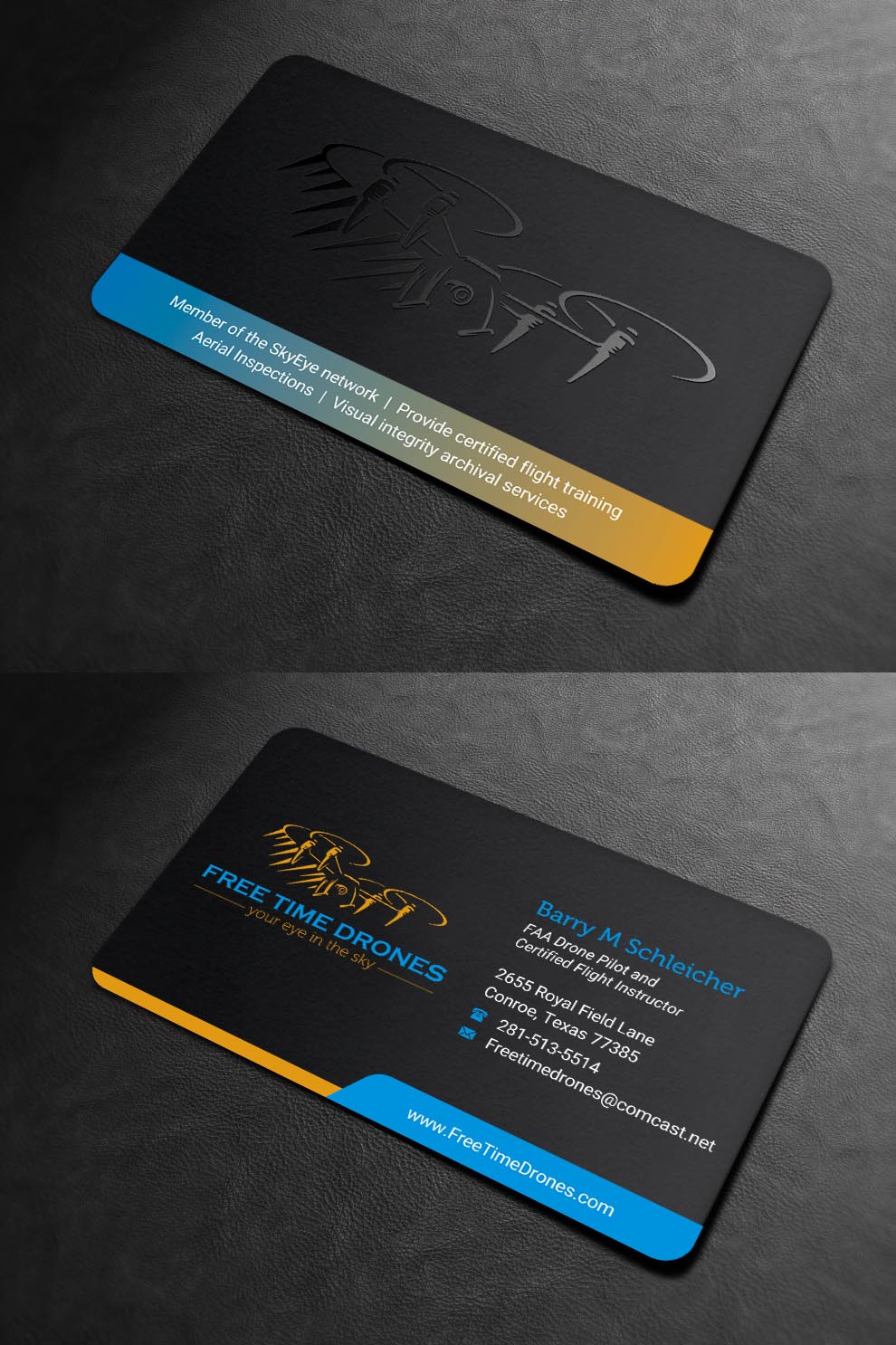 Business Card Design by INDIAN_Ashok for Free Time Drones | Design #19475870