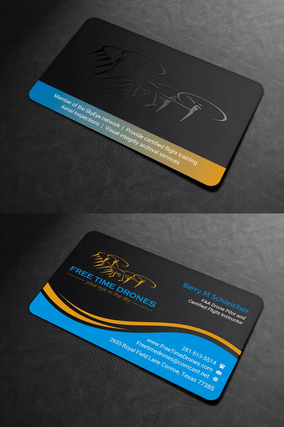Business Card Design by INDIAN_Ashok for Free Time Drones | Design #19475871