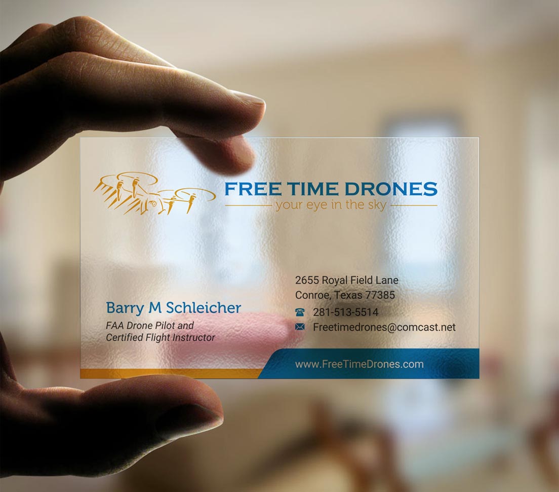 Business Card Design by INDIAN_Ashok for Free Time Drones | Design #19475932