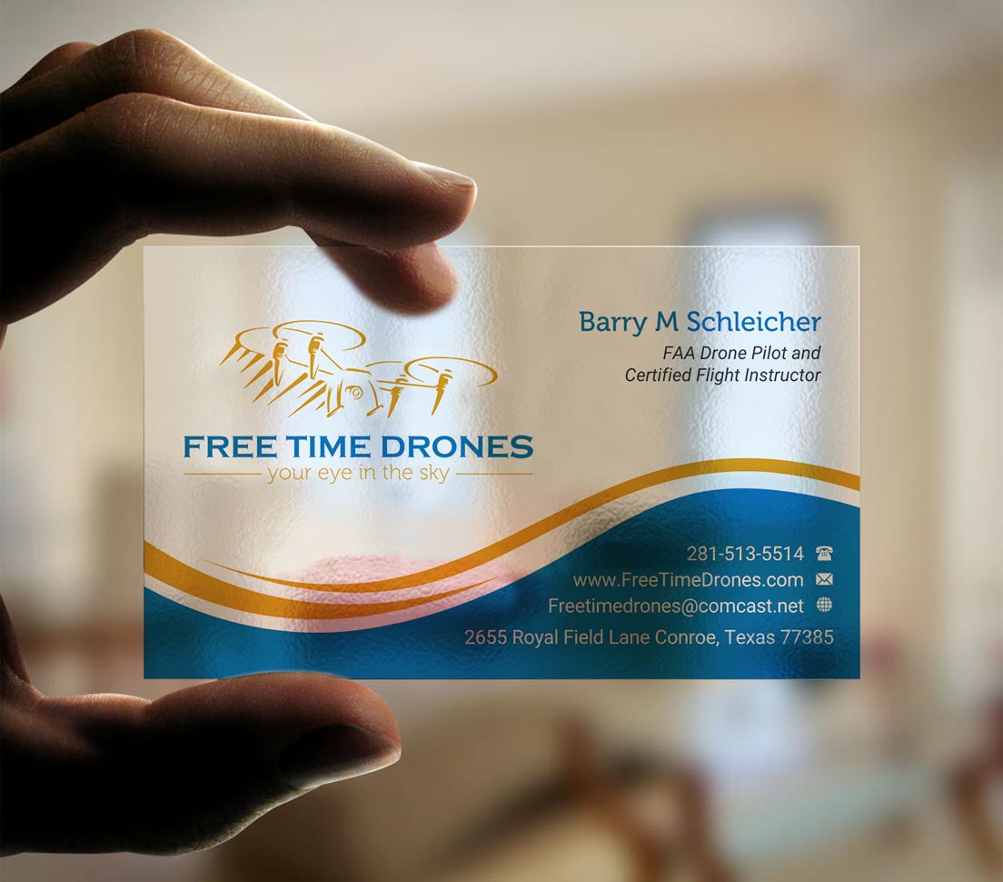Business Card Design by INDIAN_Ashok for Free Time Drones | Design #19475933
