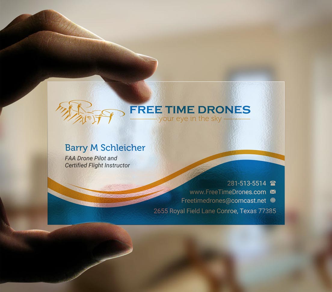 Business Card Design by INDIAN_Ashok for Free Time Drones | Design #19475935