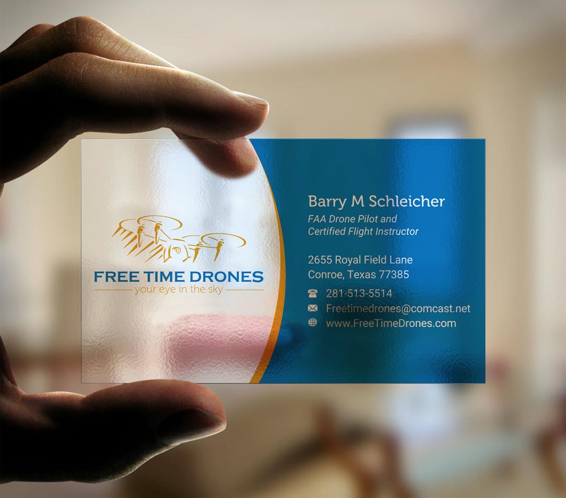 Business Card Design by INDIAN_Ashok for Free Time Drones | Design #19475939