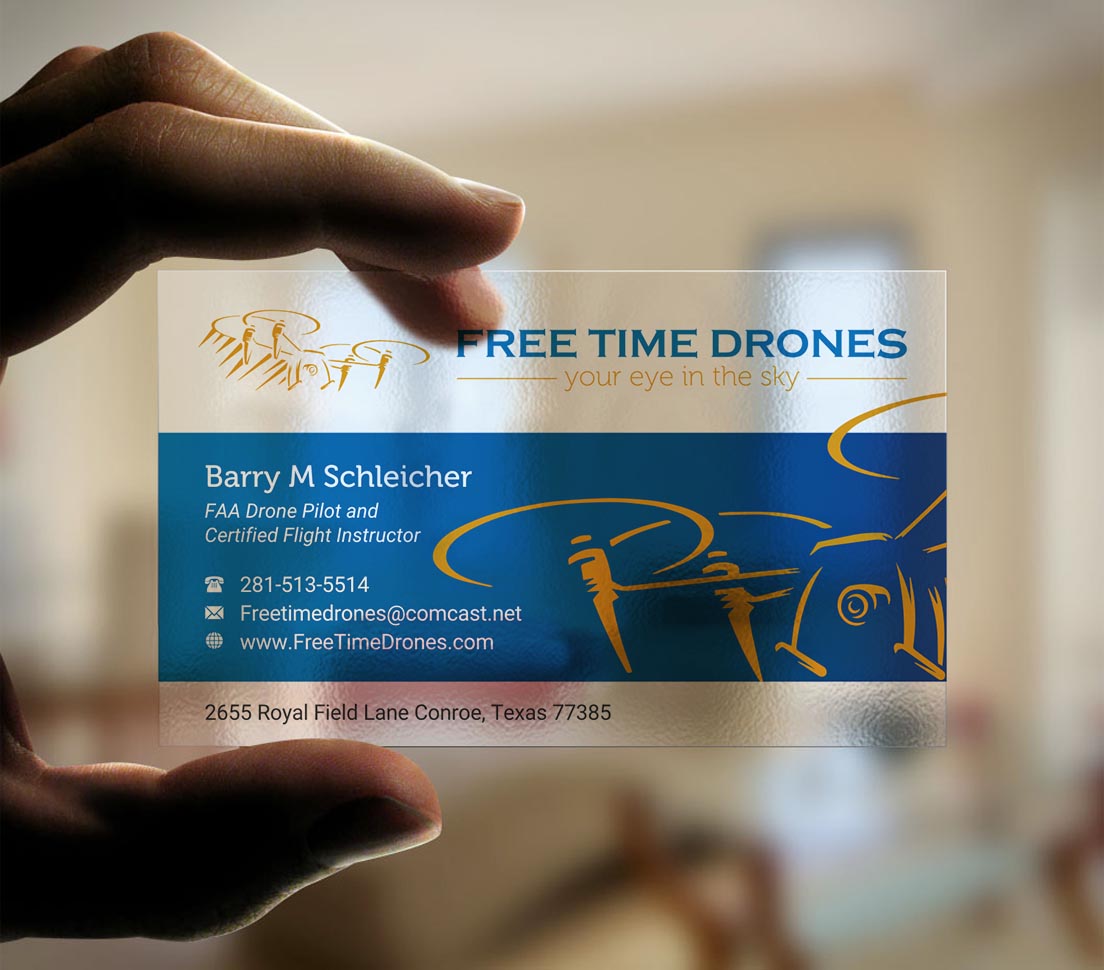 Business Card Design by INDIAN_Ashok for Free Time Drones | Design #19475940