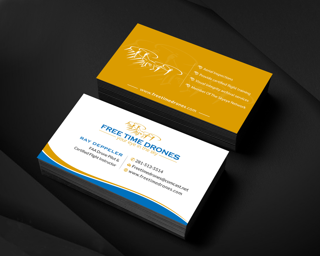 Business Card Design by Infinitive Technology for Free Time Drones | Design #19476091