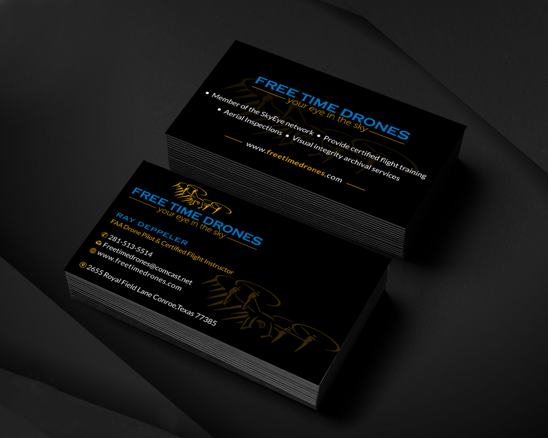 Business Card Design by Infinitive Technology for Free Time Drones | Design #19476108