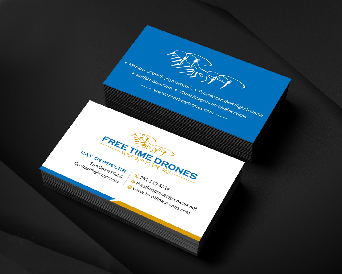 Business Card Design by Infinitive Technology for Free Time Drones | Design #19476118