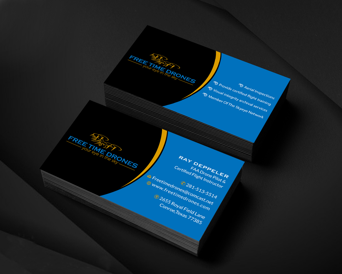 Business Card Design by Infinitive Technology for Free Time Drones | Design #19476119