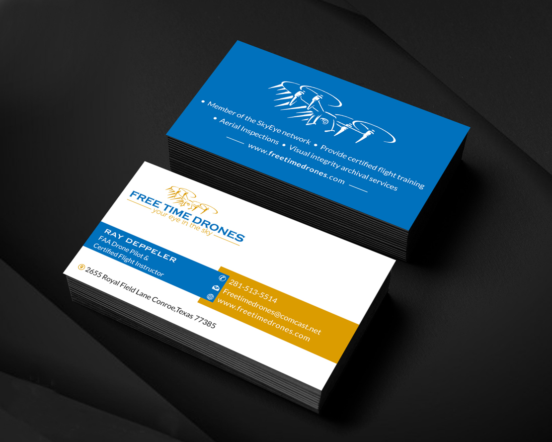 Business Card Design by Infinitive Technology for Free Time Drones | Design #19476460