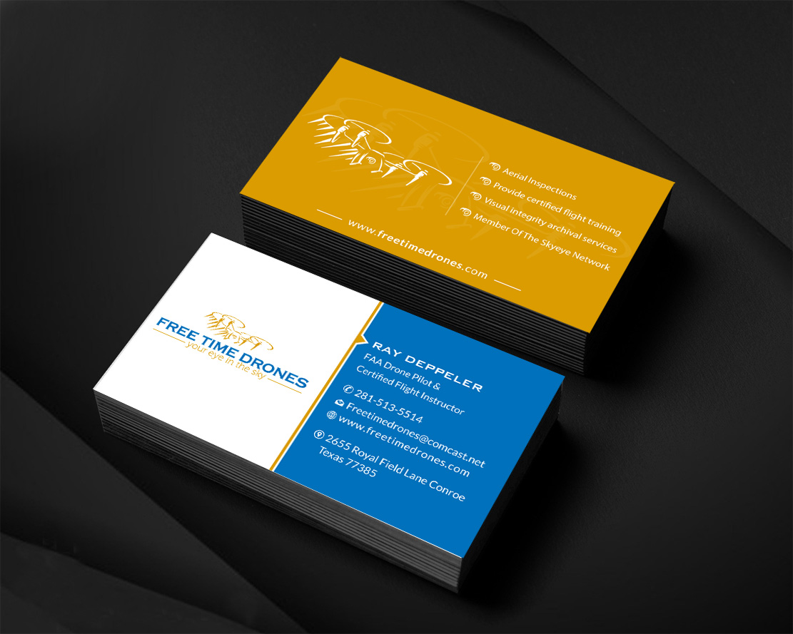 Visitenkarten-Design von Infinitive Technology für Free Time Drones | Design #19482746