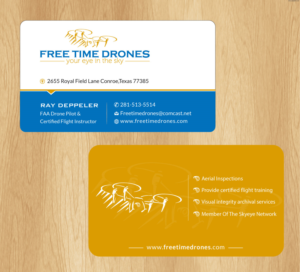 Business Card Design by Infinitive Technology for Free Time Drones | Design: #19482758