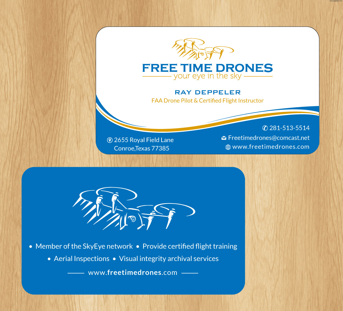 Business Card Design by Infinitive Technology for Free Time Drones | Design #19482760