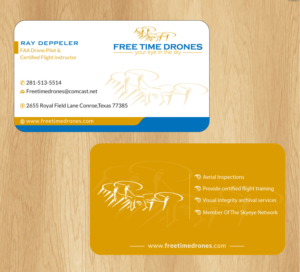 Business Card Design by Infinitive Technology for Free Time Drones | Design: #19482766