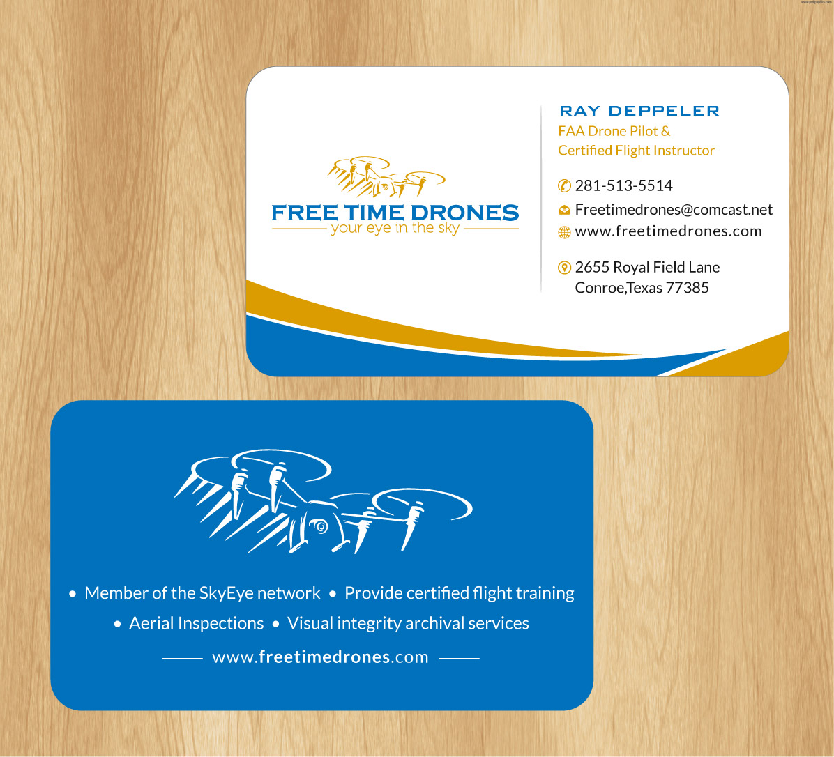 Business Card Design by Infinitive Technology for Free Time Drones | Design #19482768