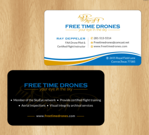 Business Card Design by Infinitive Technology for Free Time Drones | Design: #19482782
