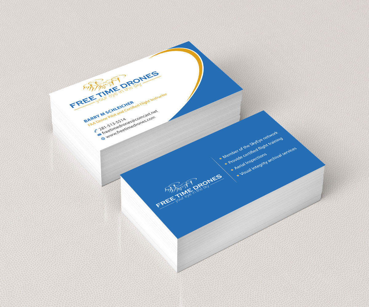 Business Card Design by Infinitive Technology for Free Time Drones | Design #19527169