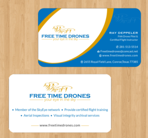Business Card Design by Infinitive Technology for Free Time Drones | Design: #19527171