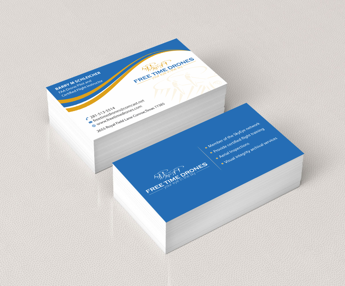 Business Card Design by Infinitive Technology for Free Time Drones | Design #19527248