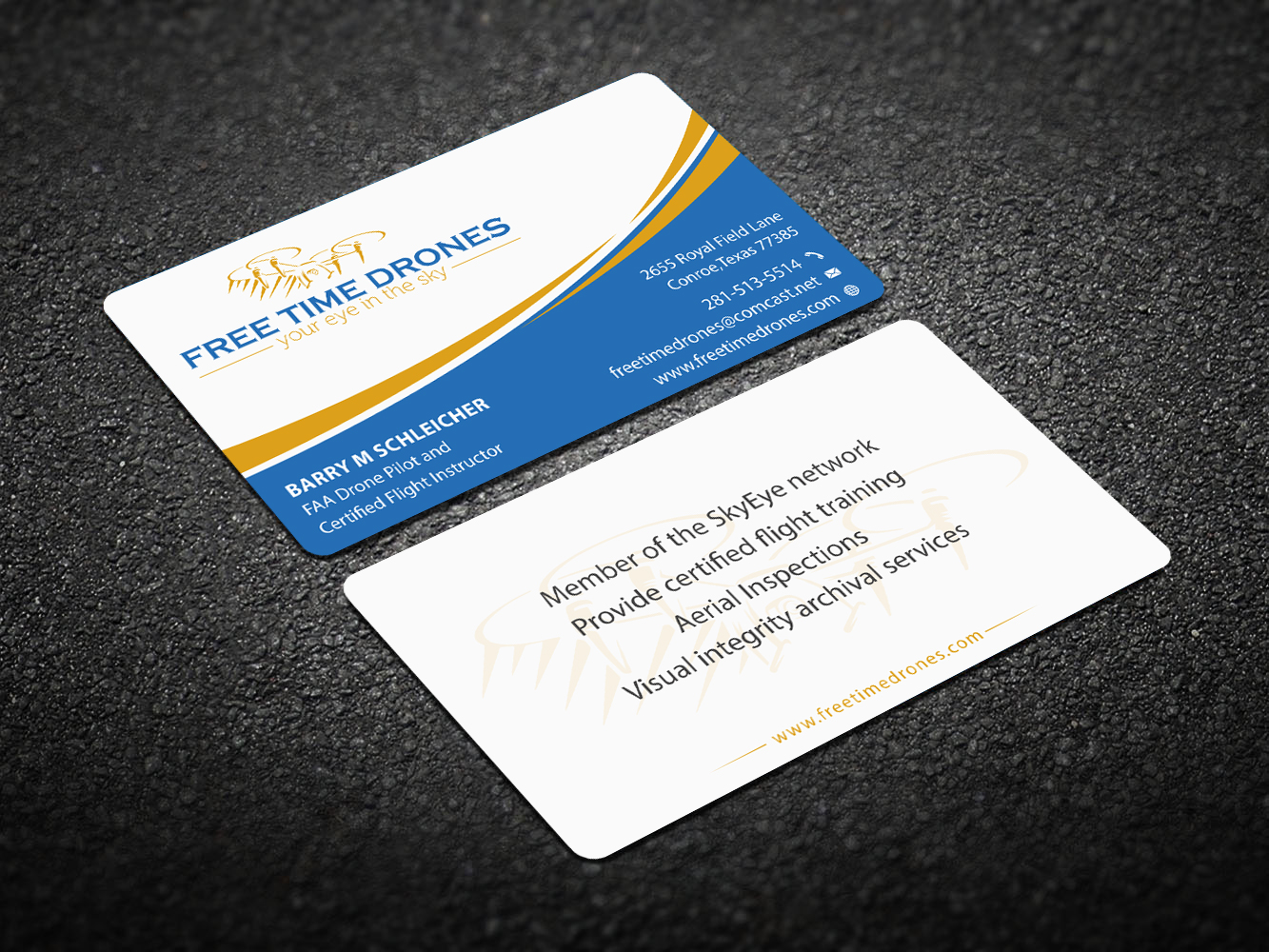 Business Card Design by Infinitive Technology for Free Time Drones | Design #19527250