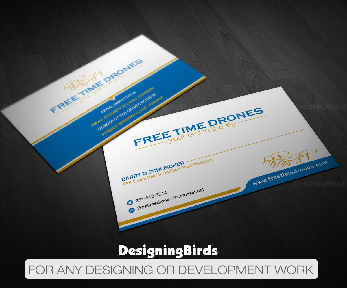 Business Card Design by Designing Birds for Free Time Drones | Design #19475764