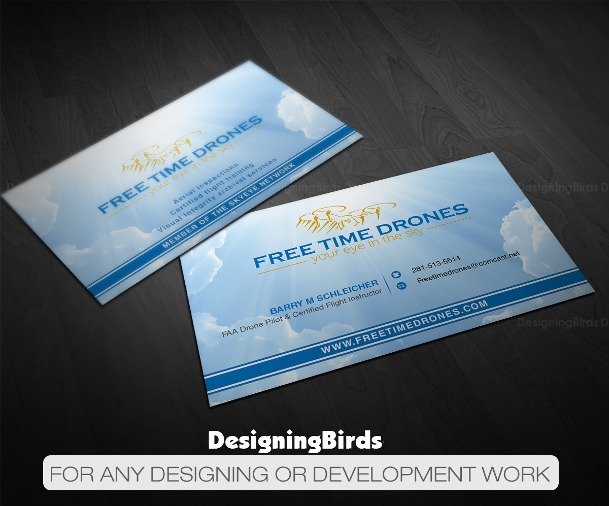 Business Card Design by Designing Birds for Free Time Drones | Design #19476986