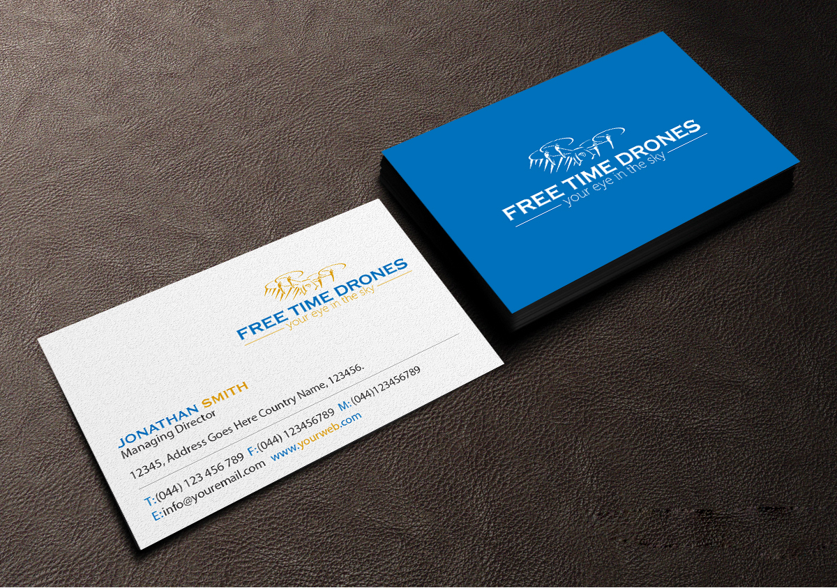 Business Card Design by Creations Box 2015 for Free Time Drones | Design #19479754