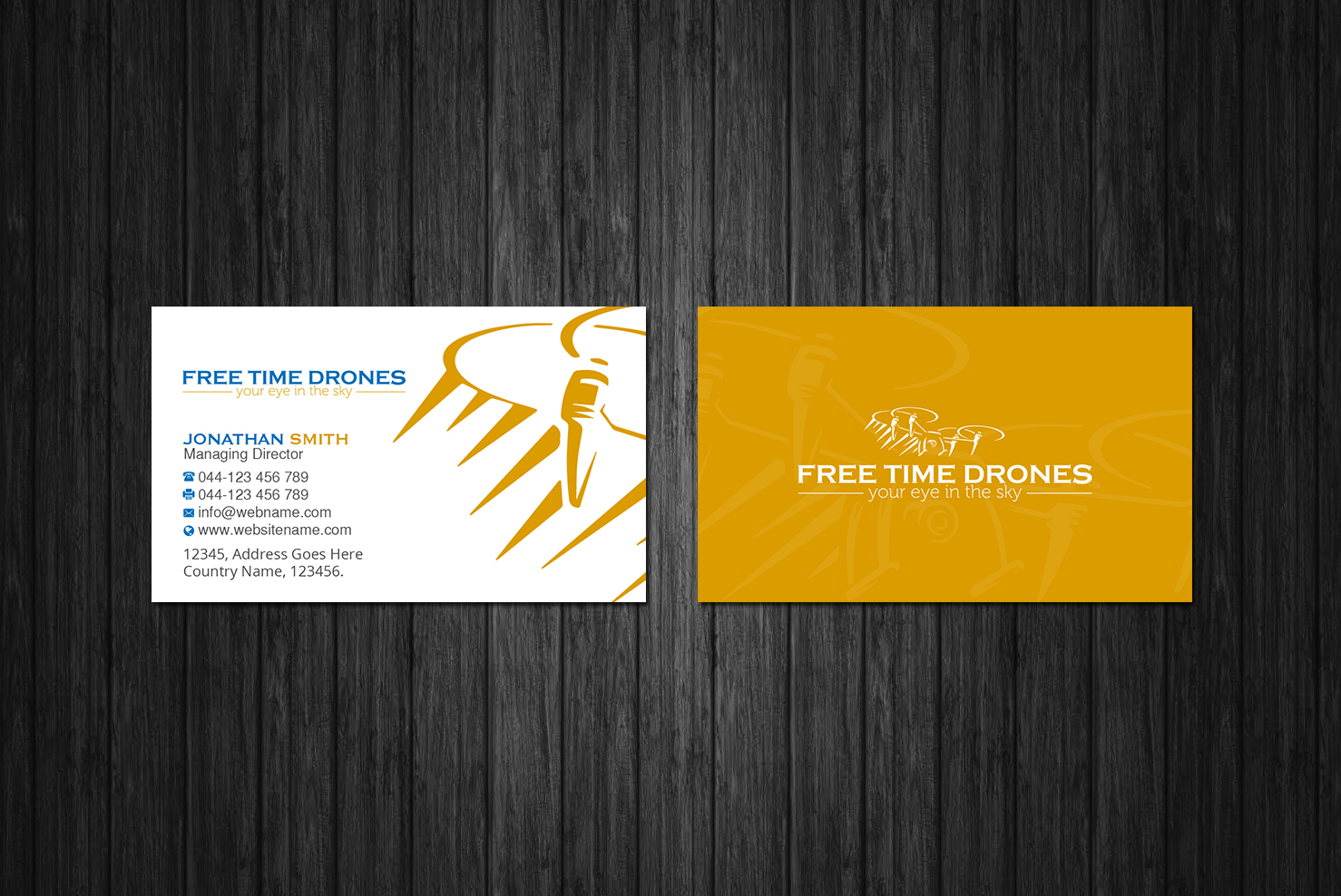 Business Card Design by Creations Box 2015 for Free Time Drones | Design #19479755