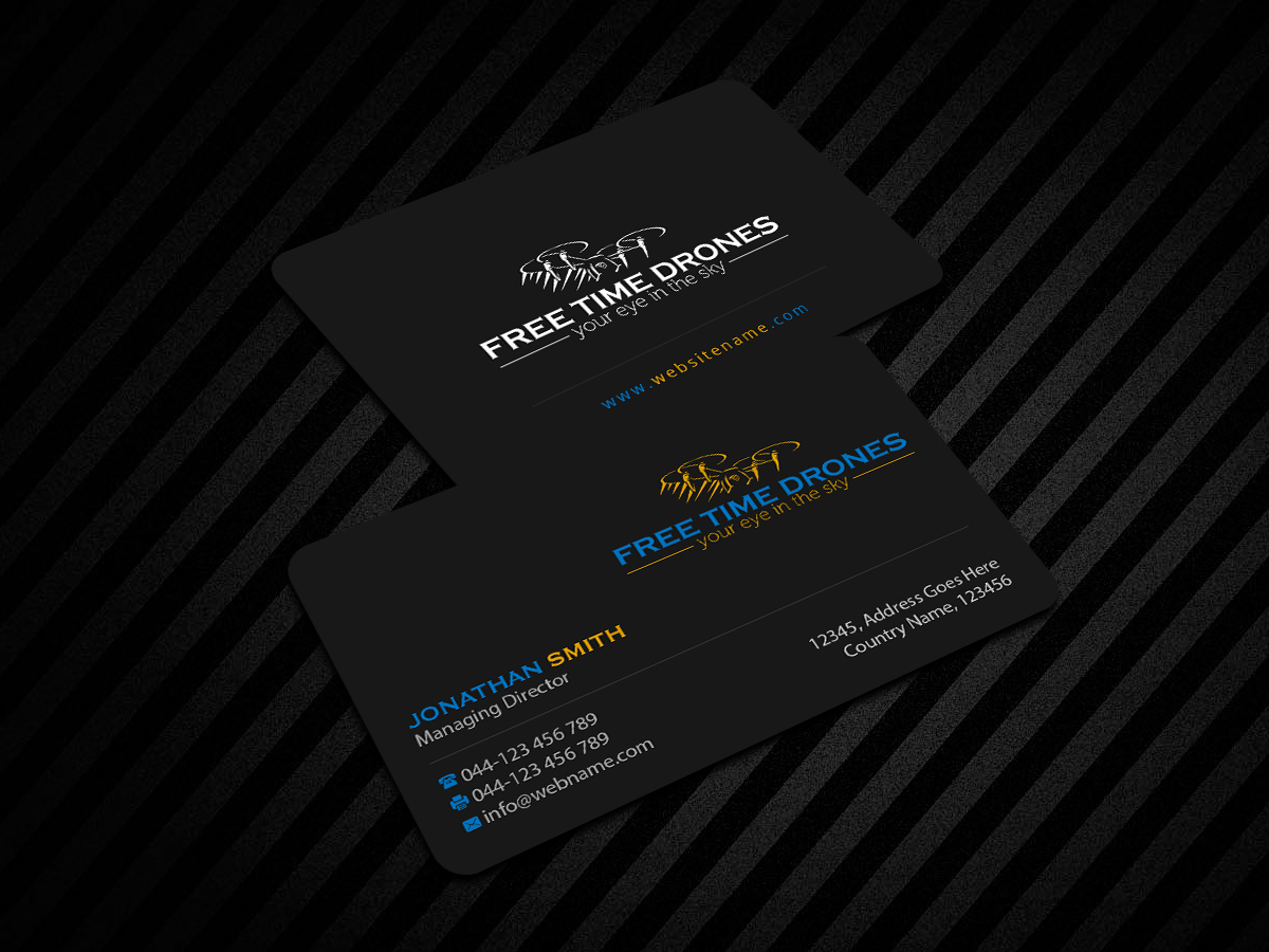 Business Card Design by Creations Box 2015 for Free Time Drones | Design #19479758