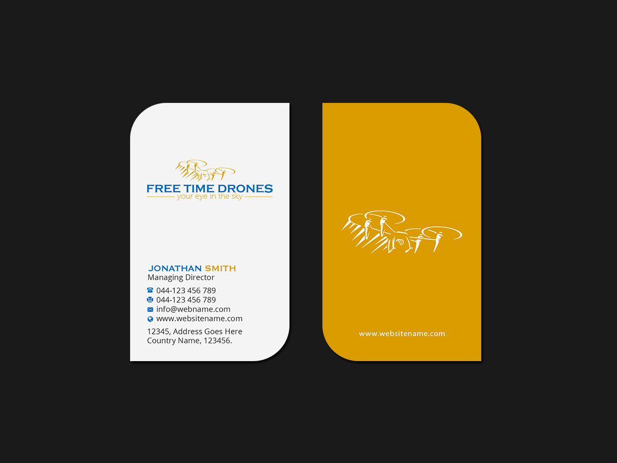 Business Card Design by Creations Box 2015 for Free Time Drones | Design #19479759