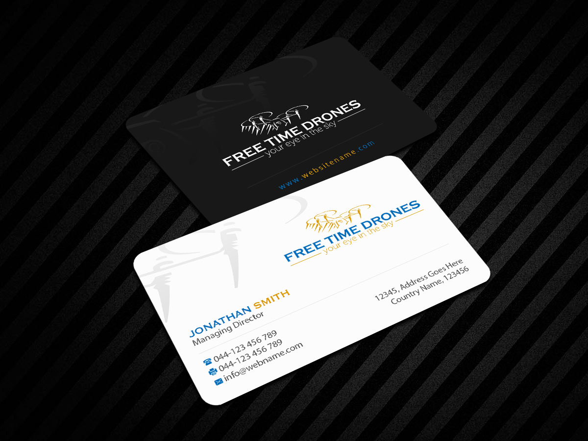 Business Card Design by Creations Box 2015 for Free Time Drones | Design #19479771