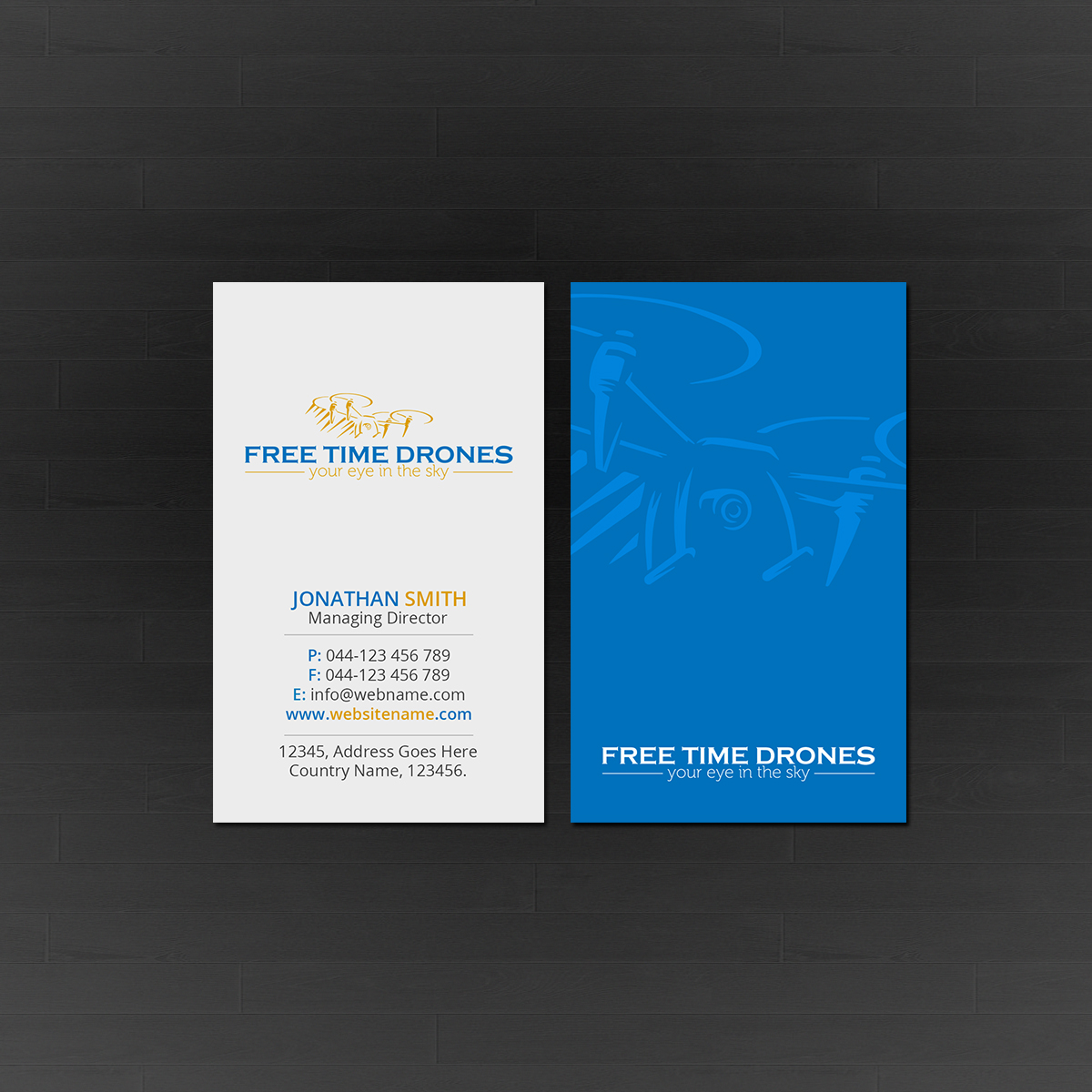 Business Card Design by Creations Box 2015 for Free Time Drones | Design #19479781