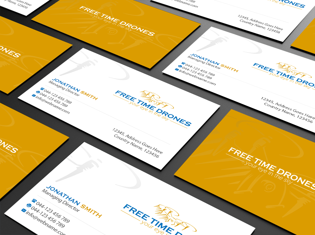 Business Card Design by Creations Box 2015 for Free Time Drones | Design #19479783