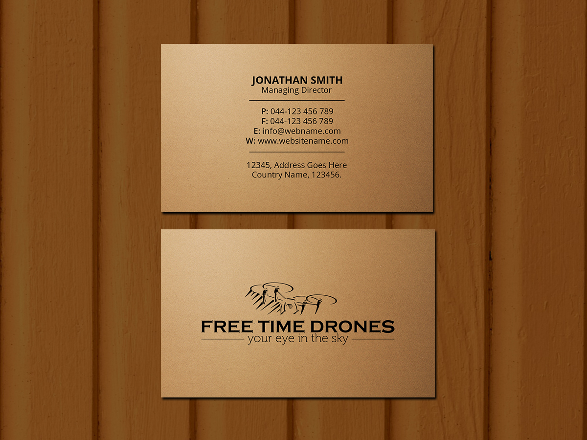 Business Card Design by Creations Box 2015 for Free Time Drones | Design #19479784