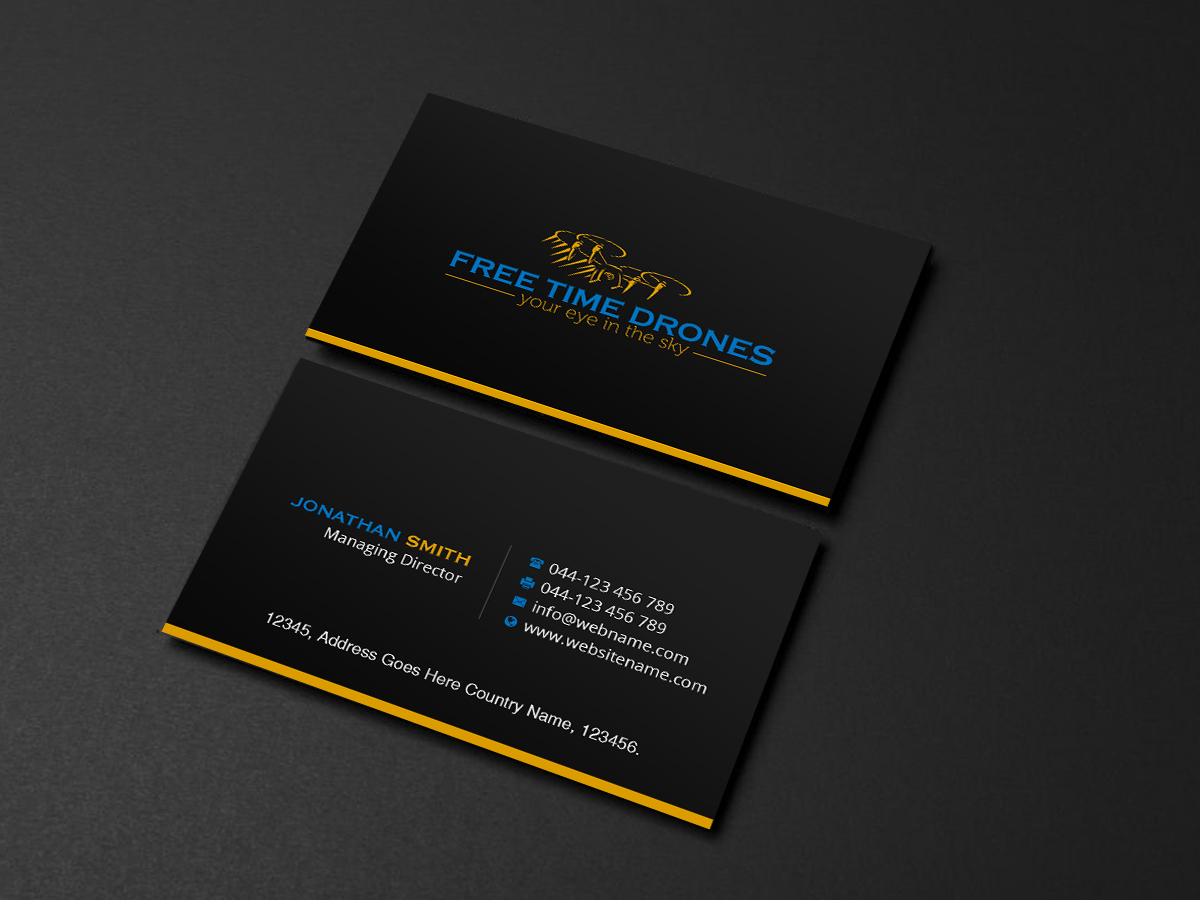 Business Card Design by Creations Box 2015 for Free Time Drones | Design #19479786
