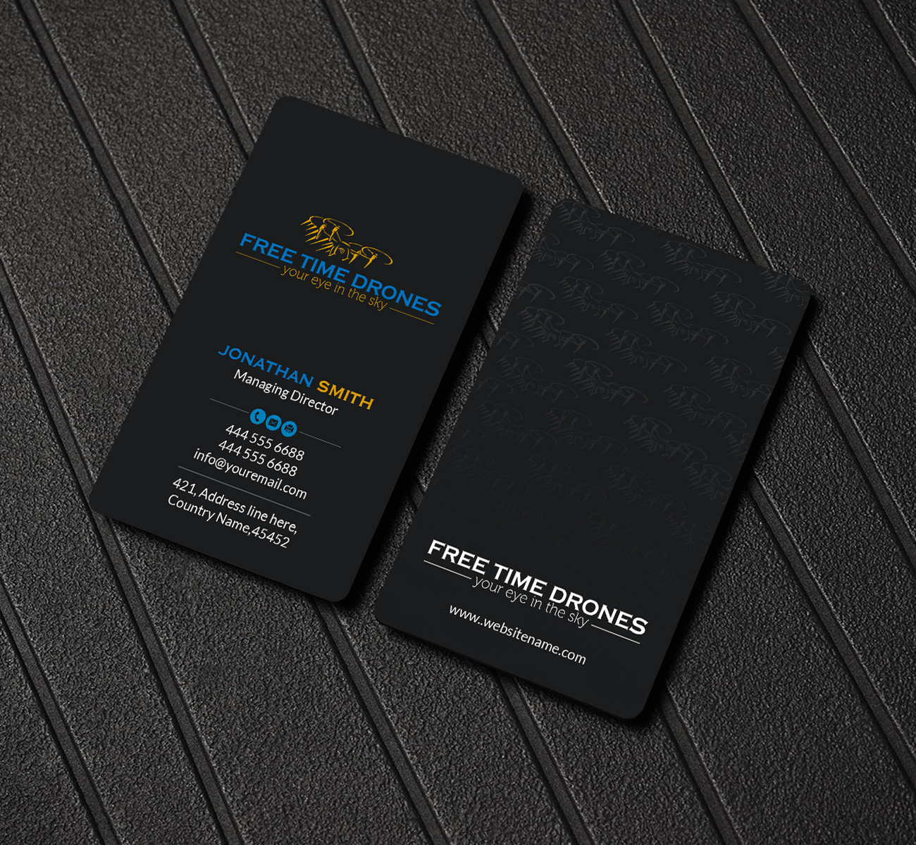 Business Card Design by Creations Box 2015 for Free Time Drones | Design #19479788