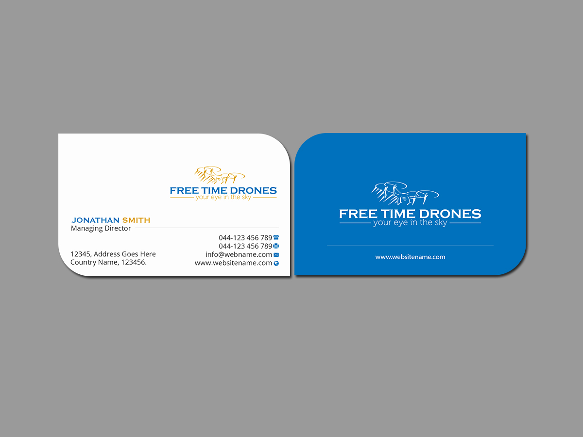 Business Card Design by Creations Box 2015 for Free Time Drones | Design #19479790