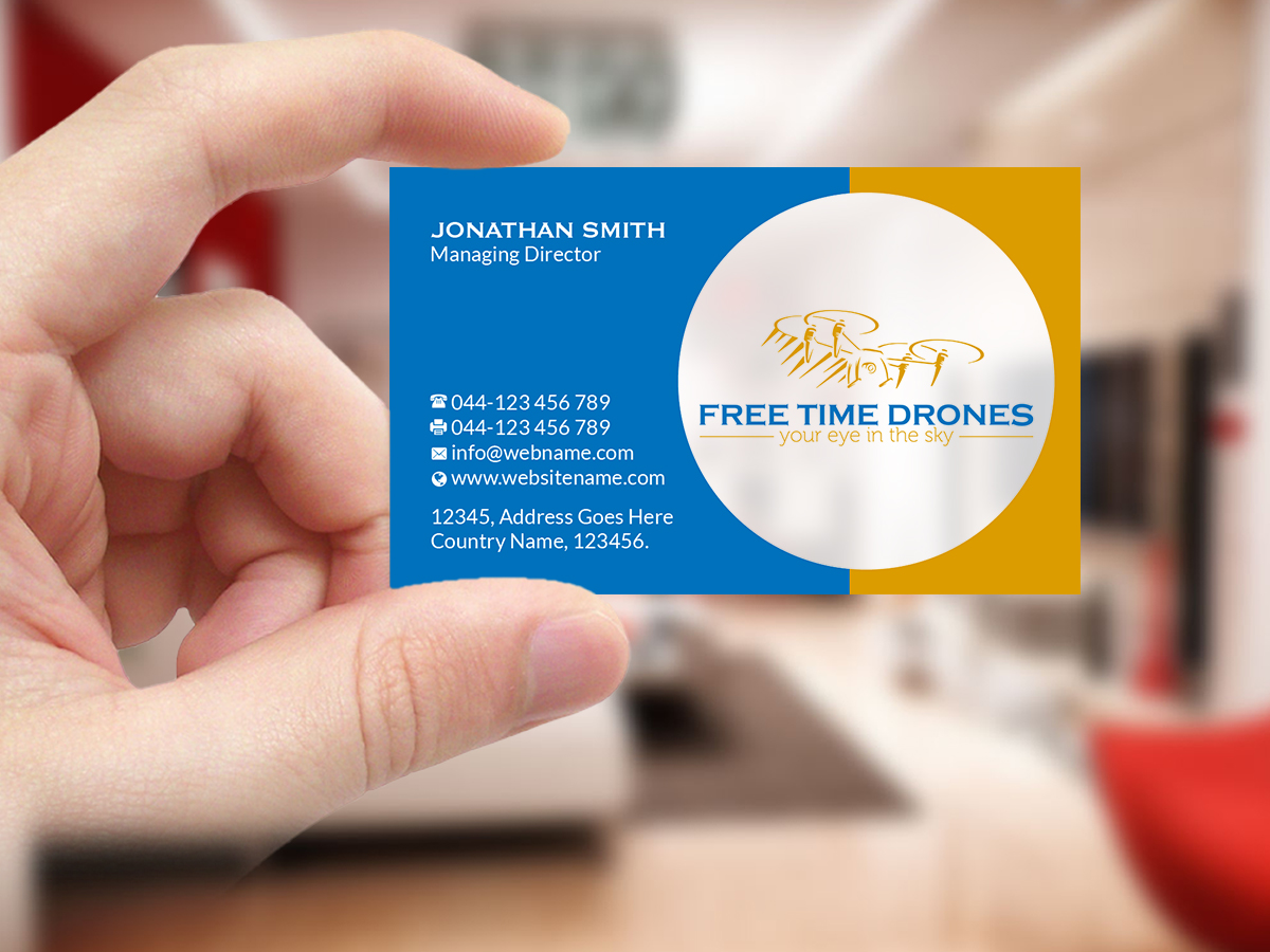 Business Card Design by Creations Box 2015 for Free Time Drones | Design #19582654