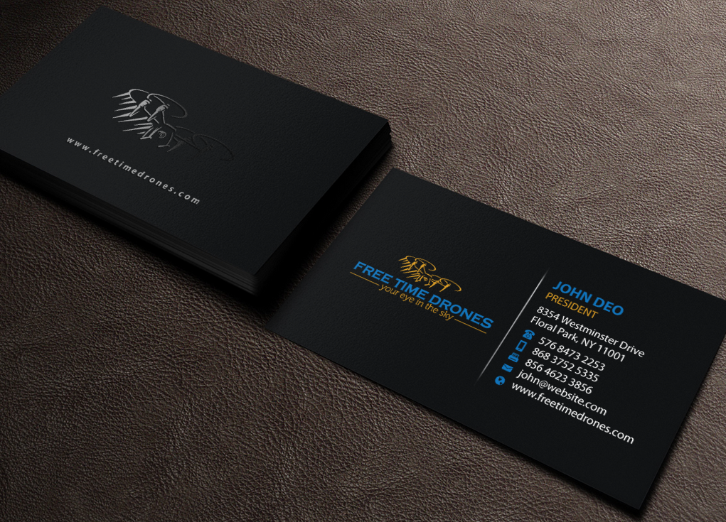 Business Card Design by Brand aid for Free Time Drones | Design #19485858
