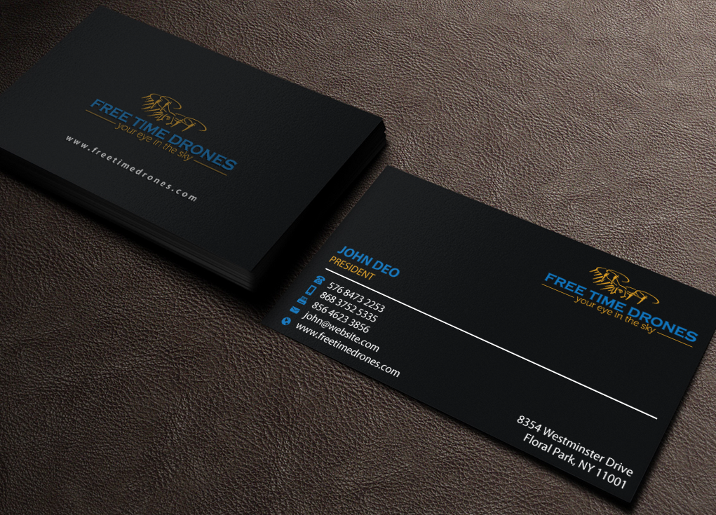Business Card Design by Brand aid for Free Time Drones | Design #19485874