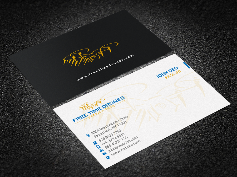 Visitenkarten-Design von Brand aid für Free Time Drones | Design #19485895