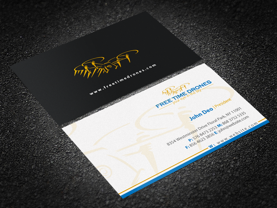 Visitenkarten-Design von Brand aid für Free Time Drones | Design #19485901