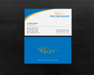 Business Card Design by Brand aid for Free Time Drones | Design: #19491781