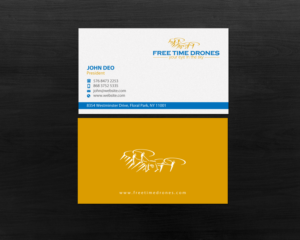 Business Card Design by Brand aid for Free Time Drones | Design: #19491784