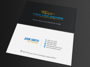 Business Card Design by chandrayaan.creative for Free Time Drones | Design: #19482183