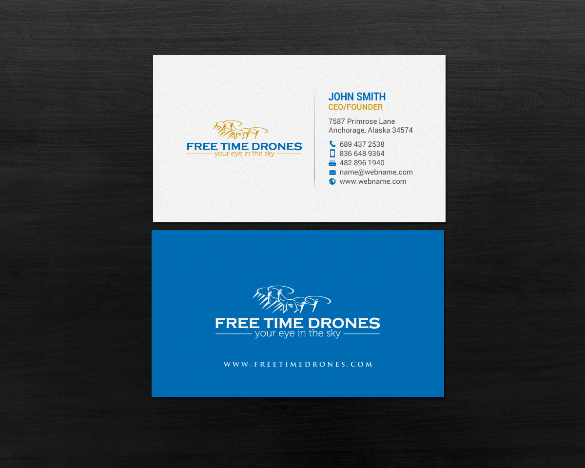 Business Card Design by chandrayaan.creative for Free Time Drones | Design #19482186