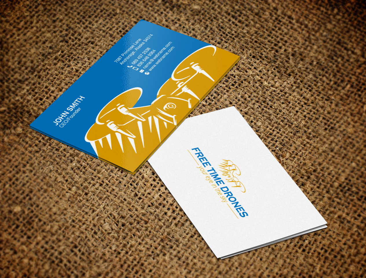 Business Card Design by chandrayaan.creative for Free Time Drones | Design #19485396